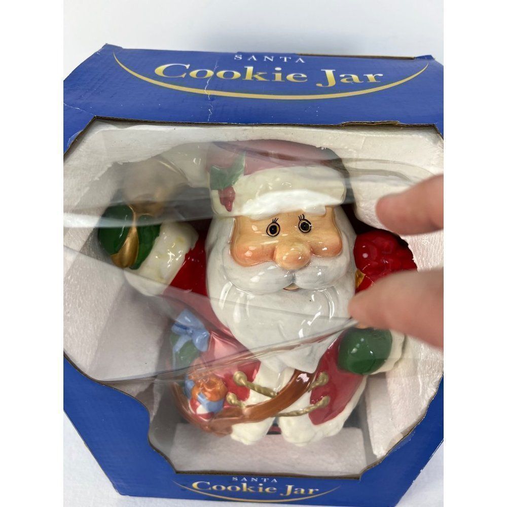 Santa Claus Holiday Cookie Jar 11.25" Distributed For Rite-Aid Rite Aid - Picture 6 of 8